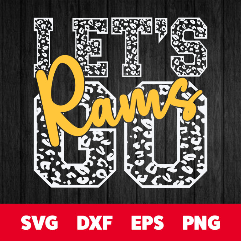 Lets Go Rams SVG Go Rams SVG Leopard Go Rams SVG 1