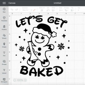 Lets get Baked SVG files for Cricut Weed Funny Christmas Gingerbread Cookie Gift SVG 2