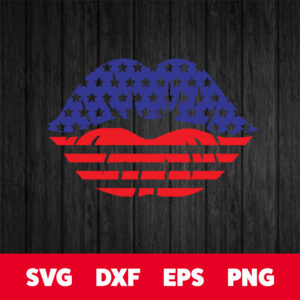 Lips American Kiss American SVG 1