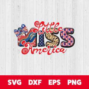 Little Miss America PNG Sublimation 4th of July PNG Sublimation 1