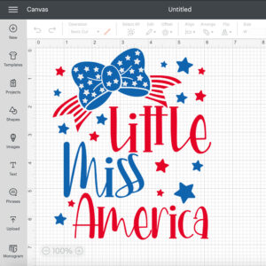 Little Miss America SVG 4th of July T Shirt design SVG cut files 2