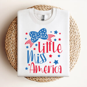 Little Miss America SVG 4th of July T Shirt design SVG cut files 3