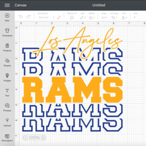 Los Angeles Rams SVG NFL Football Team T shirt Retro Design SVG Cut Files Cricut 2