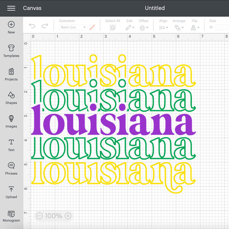 Louisiana SVG T shirt Retro Stacked Design SVG Cut Files for Cricut Sublimation 2
