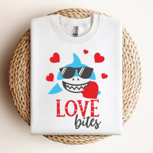 Love Bites SVG Funny Valentines Days Shark Design SVG Cut Files For Cricut 3