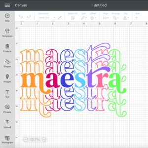 Maestra SVG Spanish Teacher Multicolor Stacked Design SVG Cut Files Cricut 2
