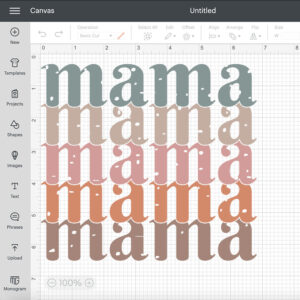 Mama Boho Distressed Stacked SVG Mother design cut files 2
