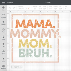 Mama Mommy Mom Bruh SVG Mommy And Me Funny T shirt Design SVG Cut Files 2