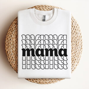 Mama Stacked SVG Mother T shirt cut files for Cricut Silhouette 3