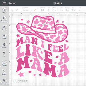 Man I Feel Like A Mama SVG Western Cowgirl Mom T shirt Color Design PNG cut files 2