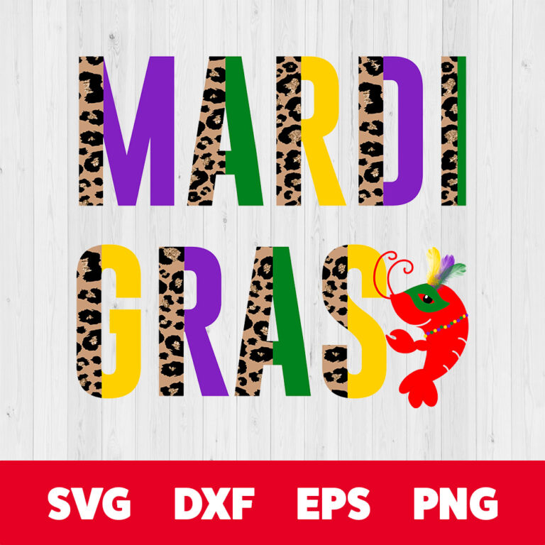 Mardi Gras Leopard Design Mardi Gras Design Crawfish PNG 1