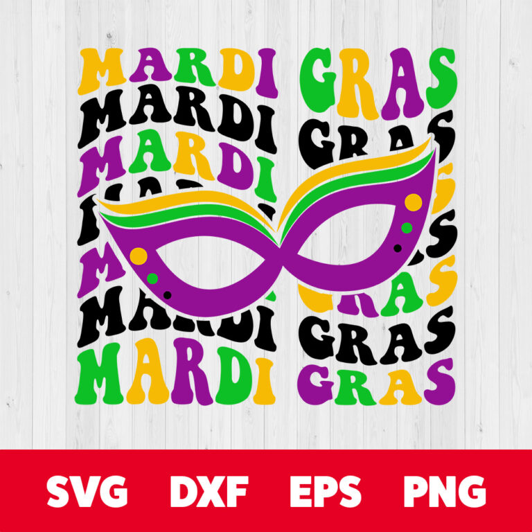 Mardi Gras SVG Fat Tuesday Mardi Gras Carnival Mask T shirt Design SVG PNG 1