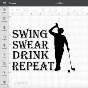 Mens Swing Swear Drink Repeat SVG Golf SVG Mens Golfer SVG 2