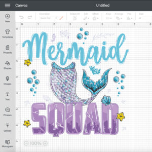 Mermaid Squad Party Mermaid Matching Set Family SVG 2