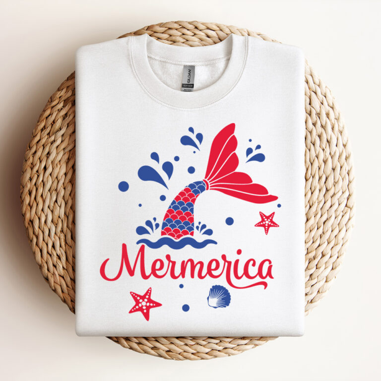 Mermerica SVG American Mermaid T Shirt Cricut cut files 3