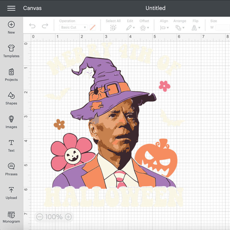 Merry 4th Of Halloween Confused Joe Biden Witch Hat Groovy SVG 2