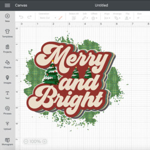 Merry And Bright PNG Sublimation Christmas PNG Holiday Season 2