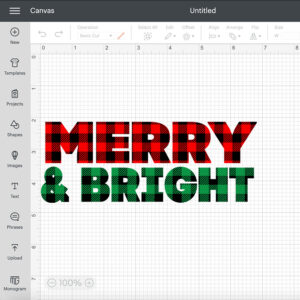 Merry Bright SVG Christmas Plaid Design SVG Cut Files Cricut Silhouette 2