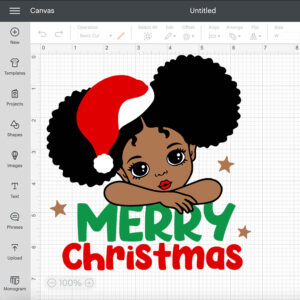 Merry Christmas Black Girl SVG 2
