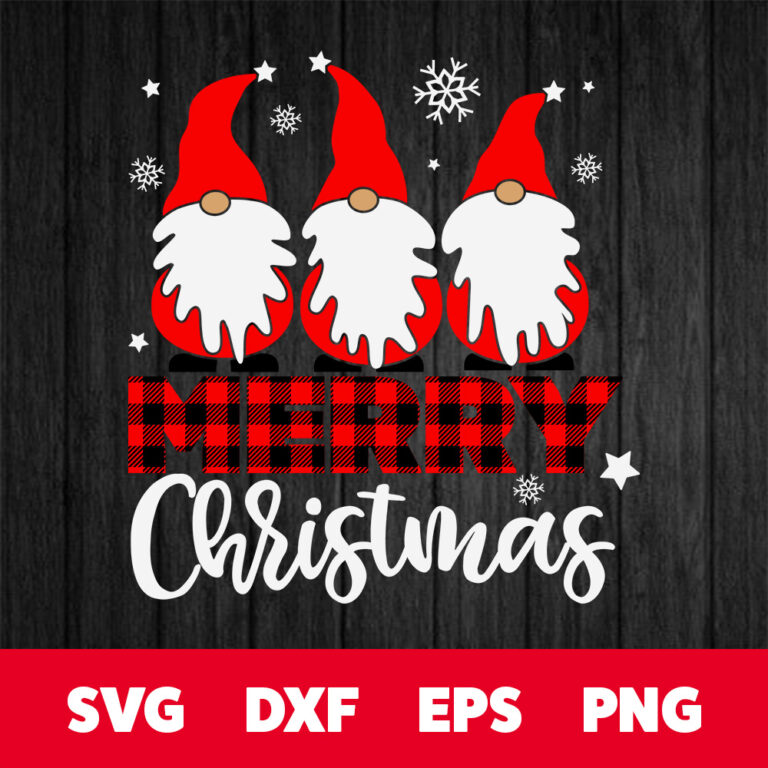 Merry Christmas Gnomes SVG Cute Gnomies T shirt Design SVG Cut Files 1