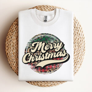 Merry Christmas Leopard Destressed Pattern PNG Christmas PNG 3
