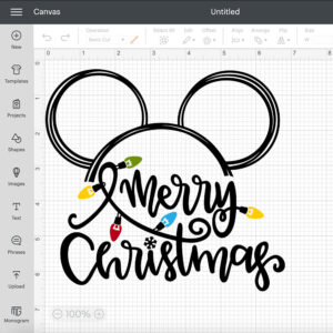 Merry Christmas Lights Mickey SVG 2