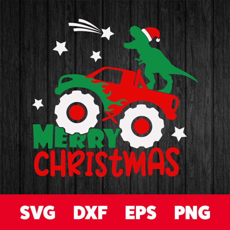 Merry Christmas Monster Truck SVG 1