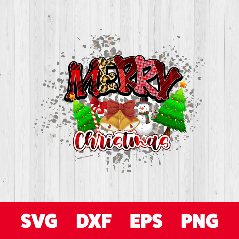 Merry Christmas PNG Sublimation Christmas Design Christmas Tree PNG 1
