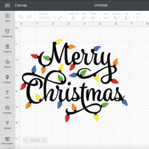 Merry Christmas SVG Christmas Colored Lights Design SVG Cut Files Cricut Silhouette 2