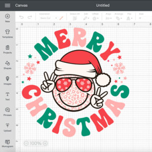 Merry Christmas SVG Retro Santa Claus Smiley Face T shirt Design SVG PNG 2