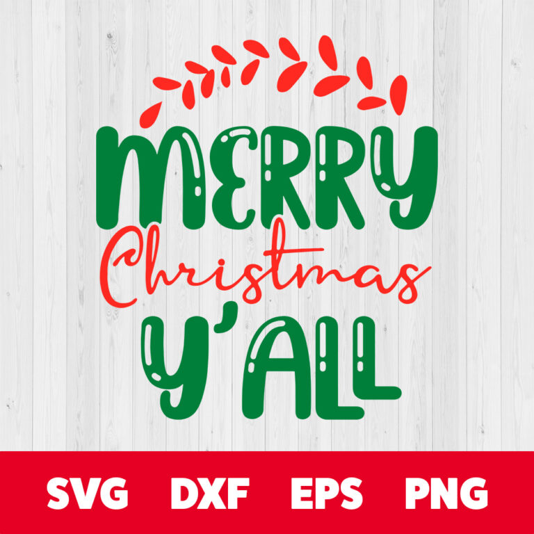 Merry Christmas Yall SVG T shirt Design SVG 1
