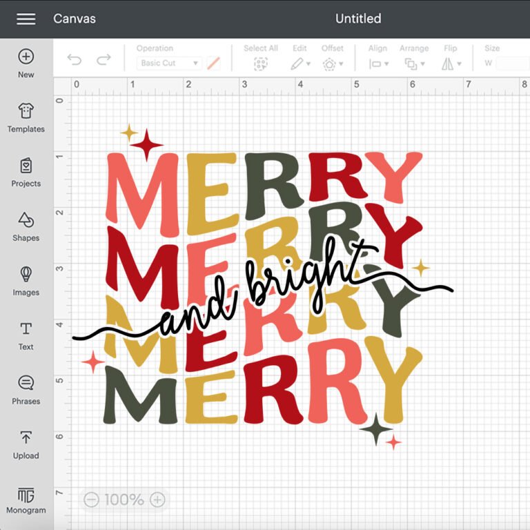Merry Merry Merry Merry and Bright SVG Christmas Retro Wavy T shirt Design SVG 2