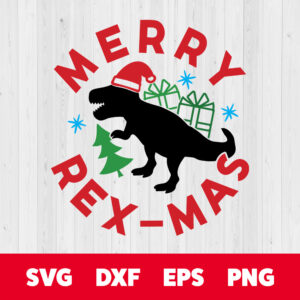 Merry Rex Mas SVG Christmas SVG 1
