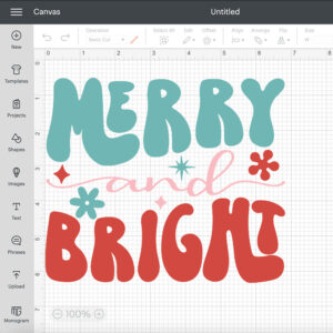 Merry and Bright SVG Boho Retro SVG for Shirts 2