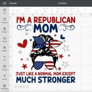 Messy Bun Im A Republican Mom SVG Mothers Day SVG 2