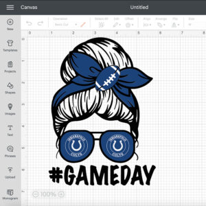 Messy Bun Indianapolis Colts SVG Indianapolis Colts Fan SVG 2