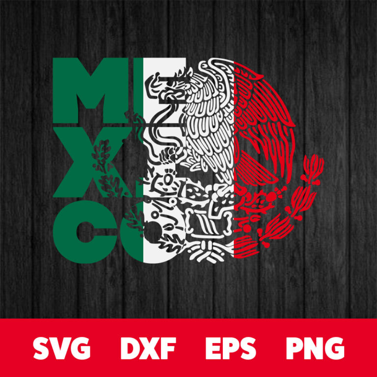 Mexico Eagle Flag SVG Coat of Arms T shirt Design SVG Cut Files Cricut Silhouette 1