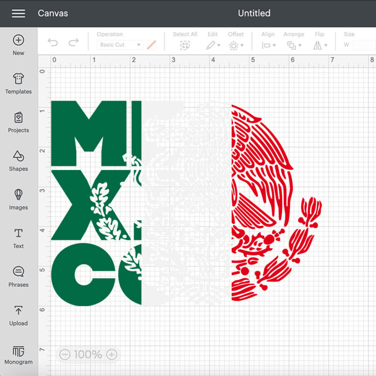 Mexico Eagle Flag SVG Coat of Arms T shirt Design SVG Cut Files Cricut Silhouette 2