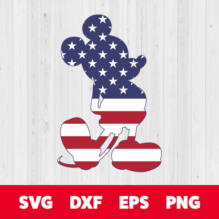 Mickey Mouse American Flag SVG Freedom SVG 4th of july SVG 1