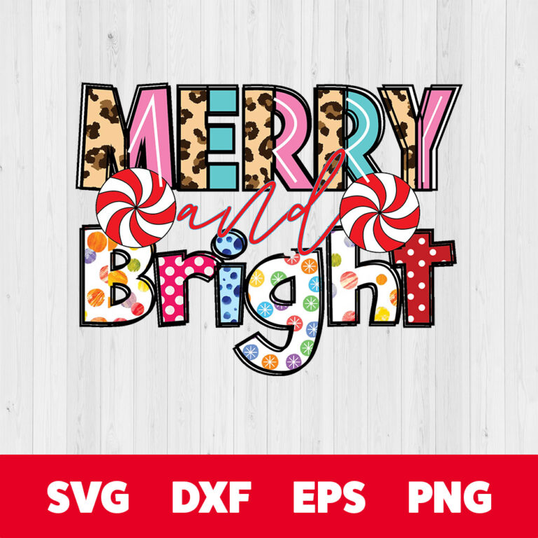Mini Merry and Bright Christmas Holiday SVG Christmas SVG 1