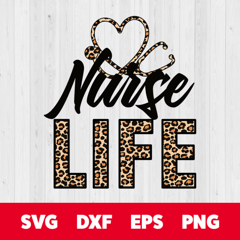 Mini Nurse Life Leopard Pattern PNG 1