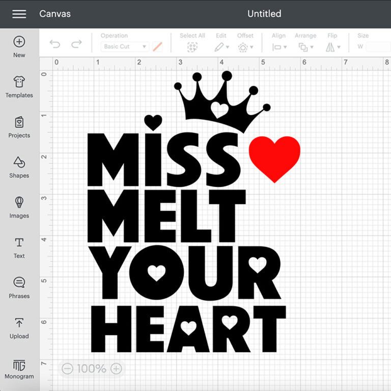 Miss Melt Your Heart SVG Valentines Day Crown Design SVG Cut Files Cricut Silhouette 2
