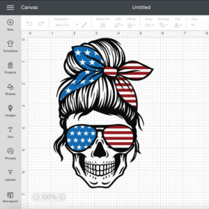 Mom Life Skull SVG American Flag Skull SVG 2