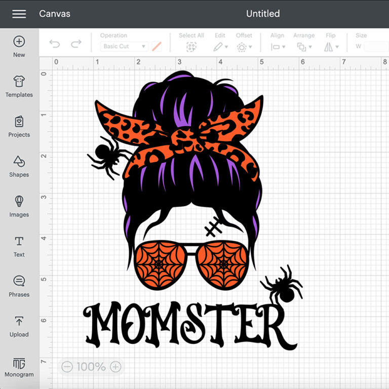 Momster Messy Bun SVG PNG File Mama Halloween SVG 2