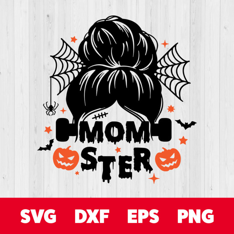 Momster SVG files for Cricut Funny Mom Halloween SVG for Shirts Spooky Mama SVG 1