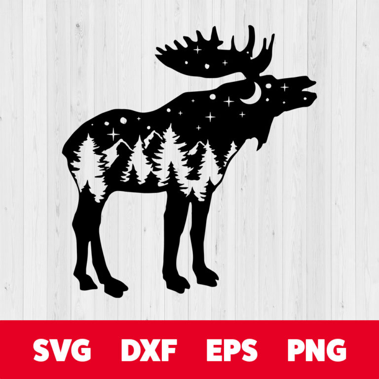 Mountain Range Moose SVG 1