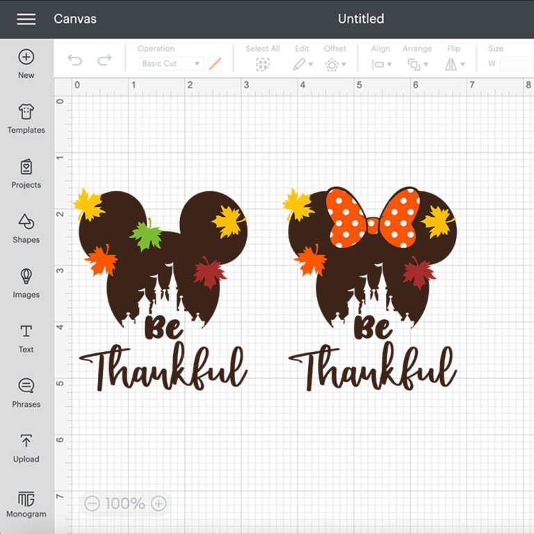 Mouse Heads Castle Be Thankful SVG Disney Thanksgiving SVG 2