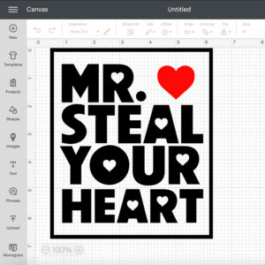 Mr Steal Your Heart SVG Valentines Day Bow Design SVG Cut Files Cricut Silhouette 2