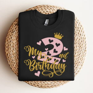 My 2nd Birthday Girl SVG Two years old baby girl SVG cut files Cricut 3
