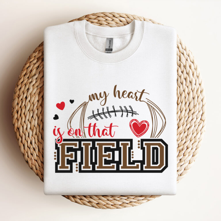 My Heart Is On That Field SVG Football Proud Mom T shirt Design SVG Cut Files 3